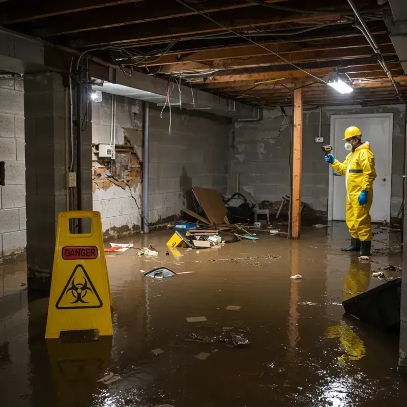 Flooded Basement Electrical Hazard in Hall County, NE Property